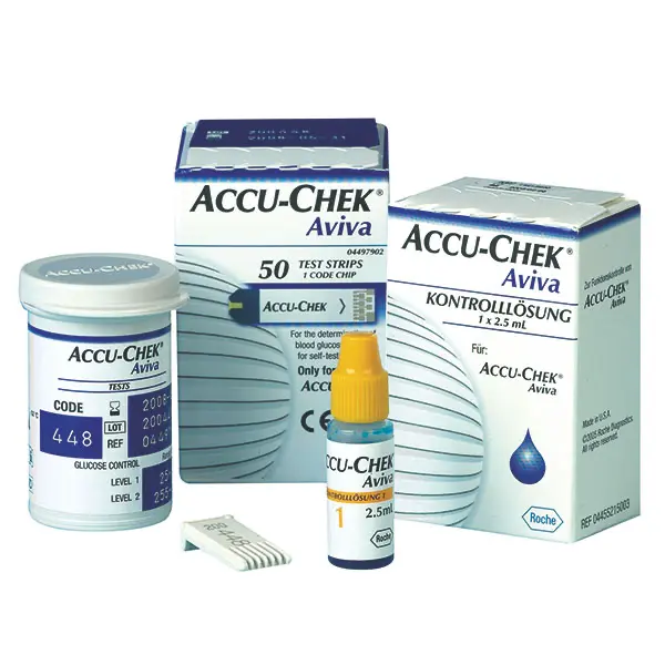 Accu-Chek Aviva Imported test-strips, calibrated for plasma