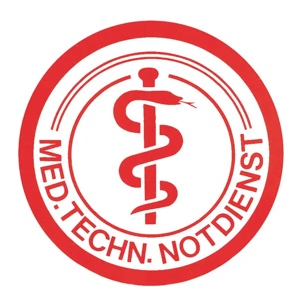 Sign "Med.-techn.-Notdienst" Med.Techn.Notdienst