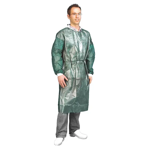 Mediware disposable visitor gown PP+PE green | 140 cm