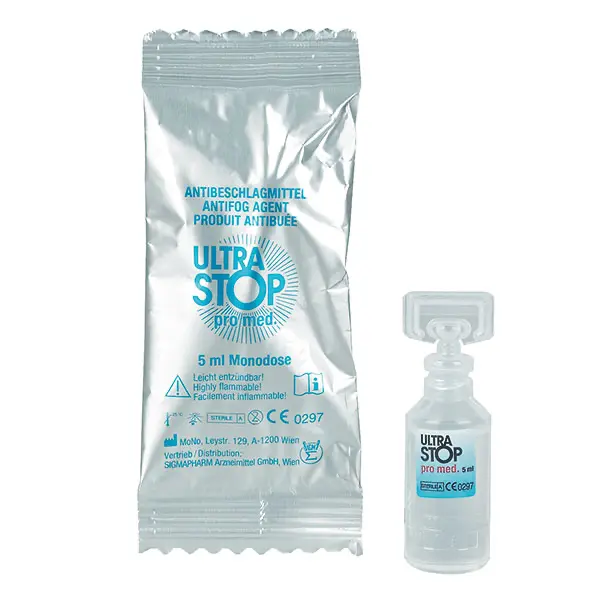 Ultra Stop pro med monodose disposable sachets, with 5 ml applications-pads, sterile