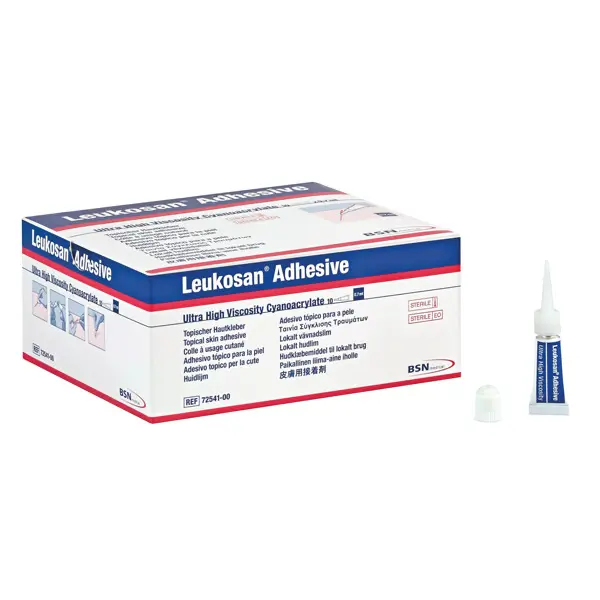 Leukosan Adhesive BSN Beutel mit 1 Dosiertube und 2 Applikatoren, 0,36 ml | 8 x 10 Beutel
